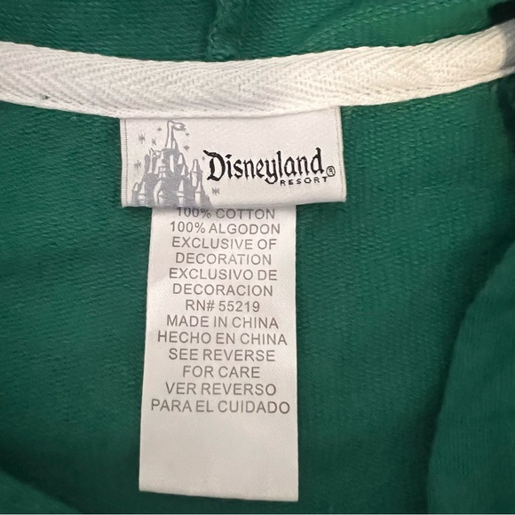Disneyland Mickey Mouse Hoodie Jacket Womens Large Green Gold Full Zip Y2K - Picture 7 of 11